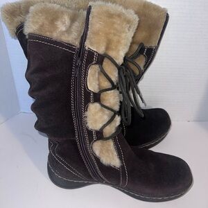 Bare Traps Women's Brown Fur-Lined Boots